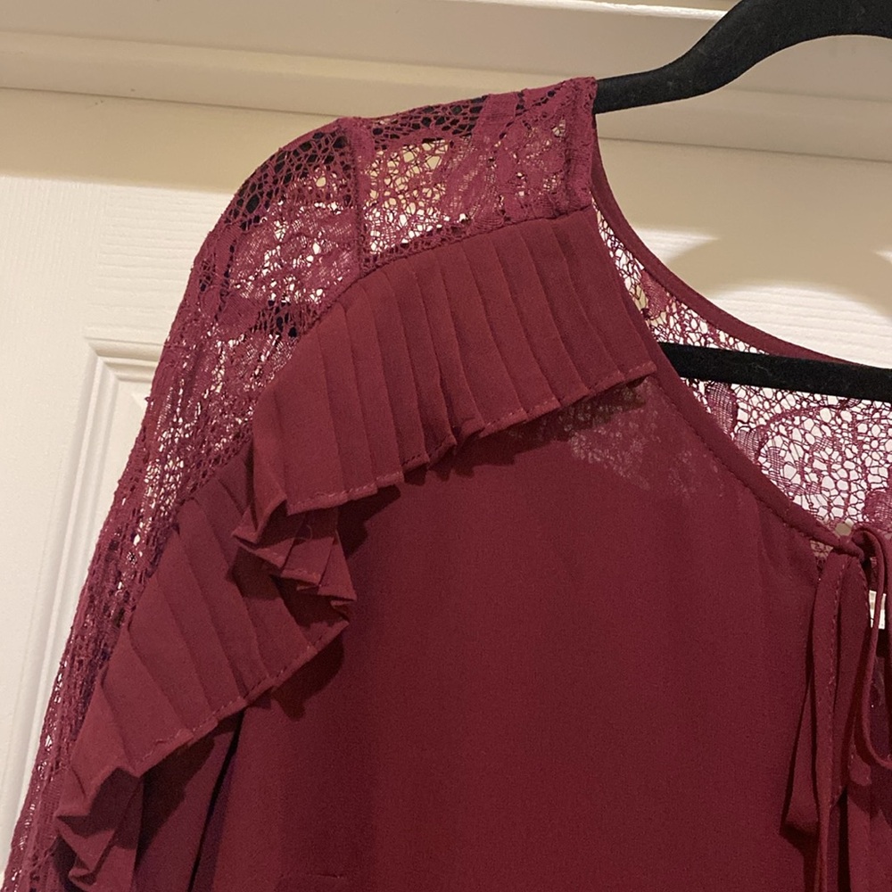 Entro maroon large women's blouse - Picture 4 of 6